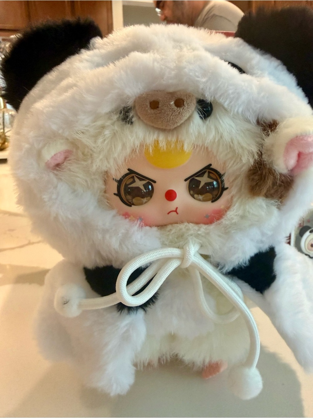 Baby Three series plush doll “I’m not a Warrior”. Special face
